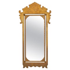 Vintage Hammered Brass Mirror