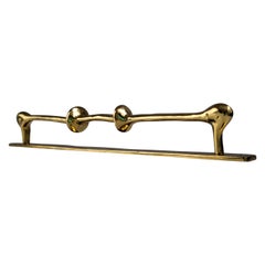 Large bronze door handle by David Marshall, 1980s