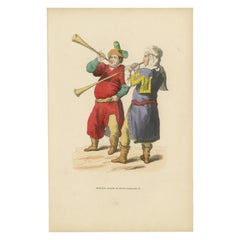 Harmonisches Wappen: Englische Musiker aus der Herrschaft von Edward III., 1847