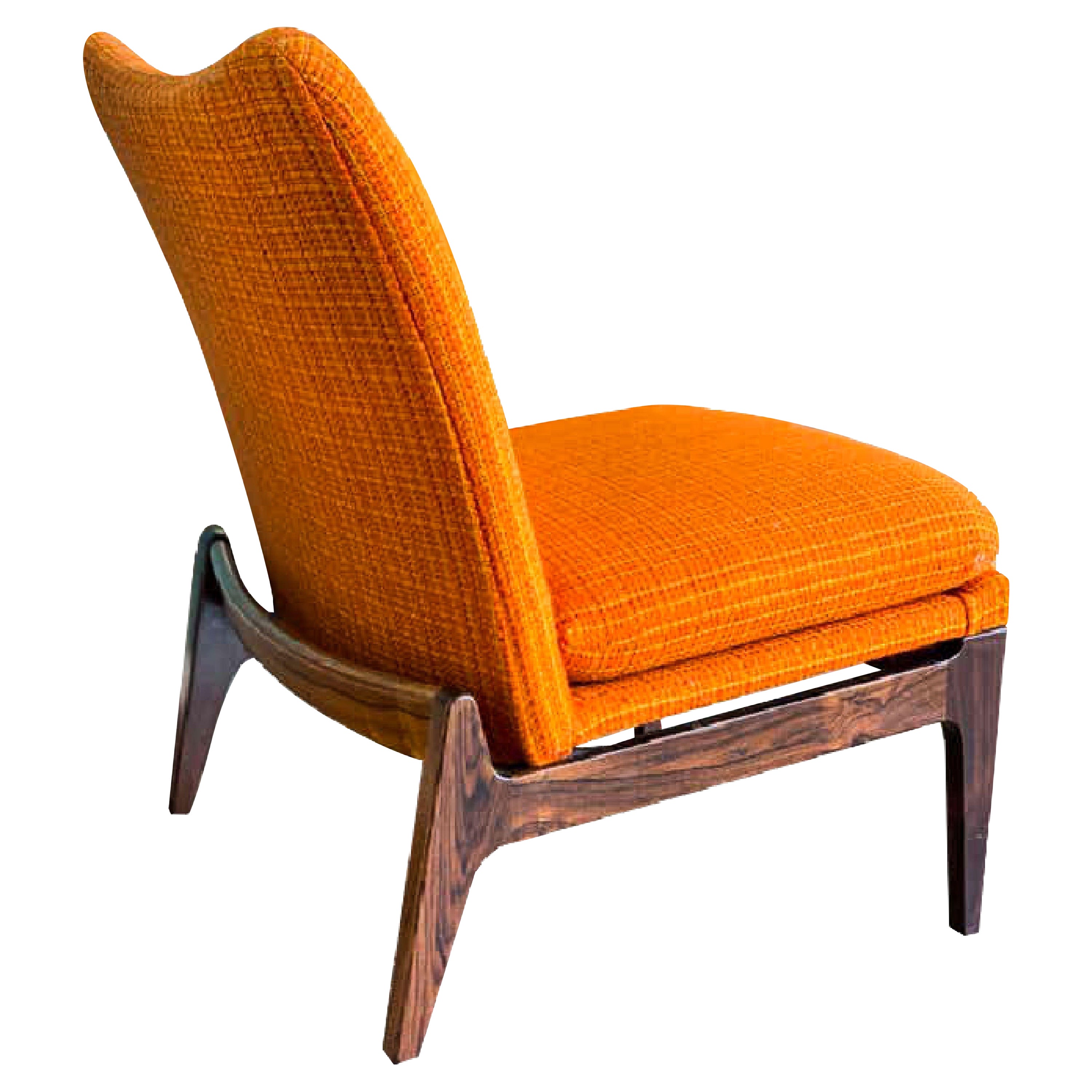 Finn Juhl FD 112 Lounge Chair, Palisander, Cado, Frankreich & Søn, 1960er Jahre, Dänemark.   Wunderschöner Sockel aus Palisanderholz. Etikett des Herstellers auf der Unterseite: 