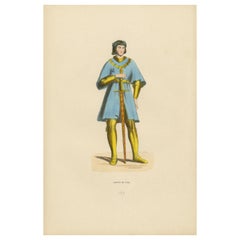 Edle Haltung: Gaston de Foix, abgebildet in 'Costume du Moyen Âge', 1847