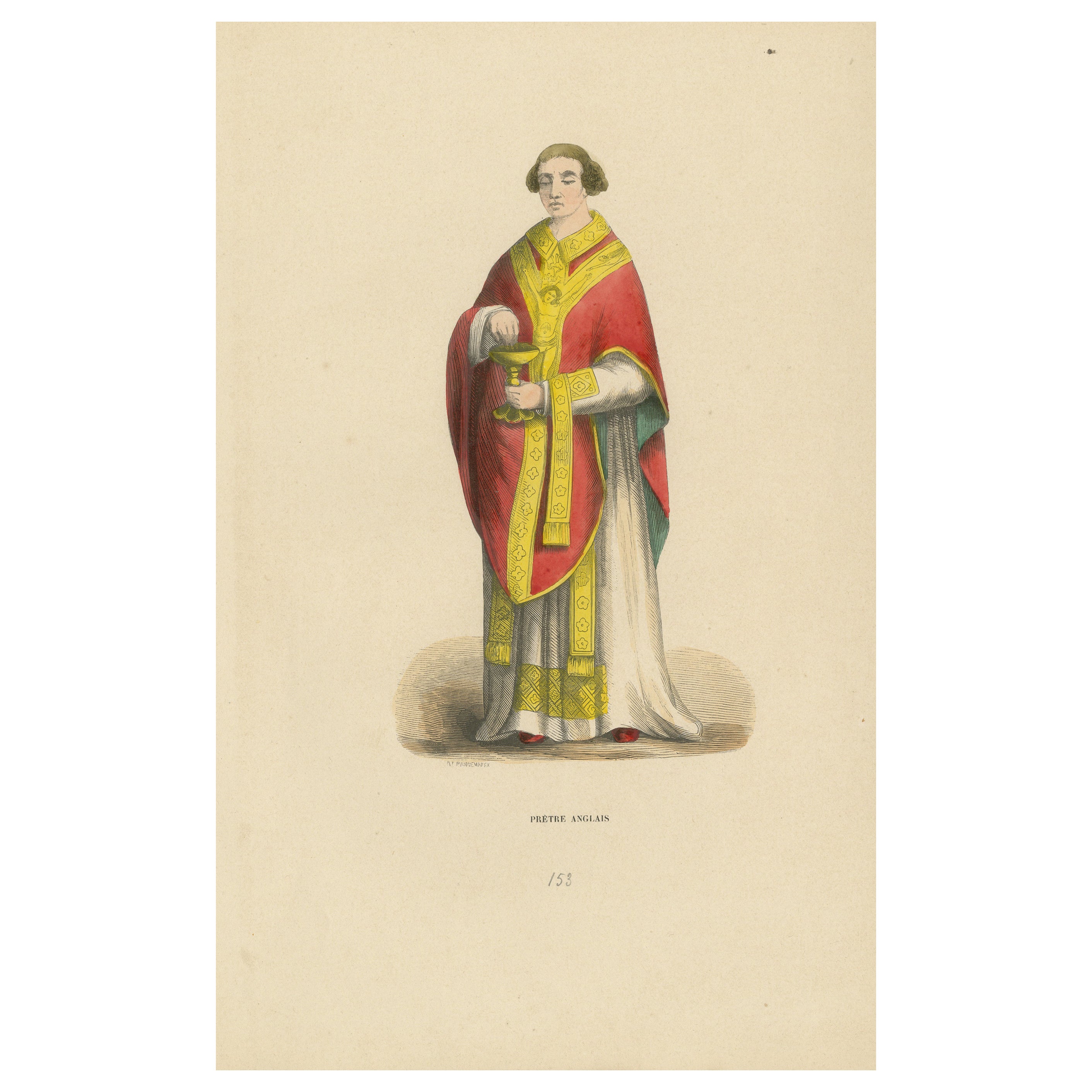 Clerical Dignity: An English Priest in 'Costume du Moyen Âge', 1847 For Sale