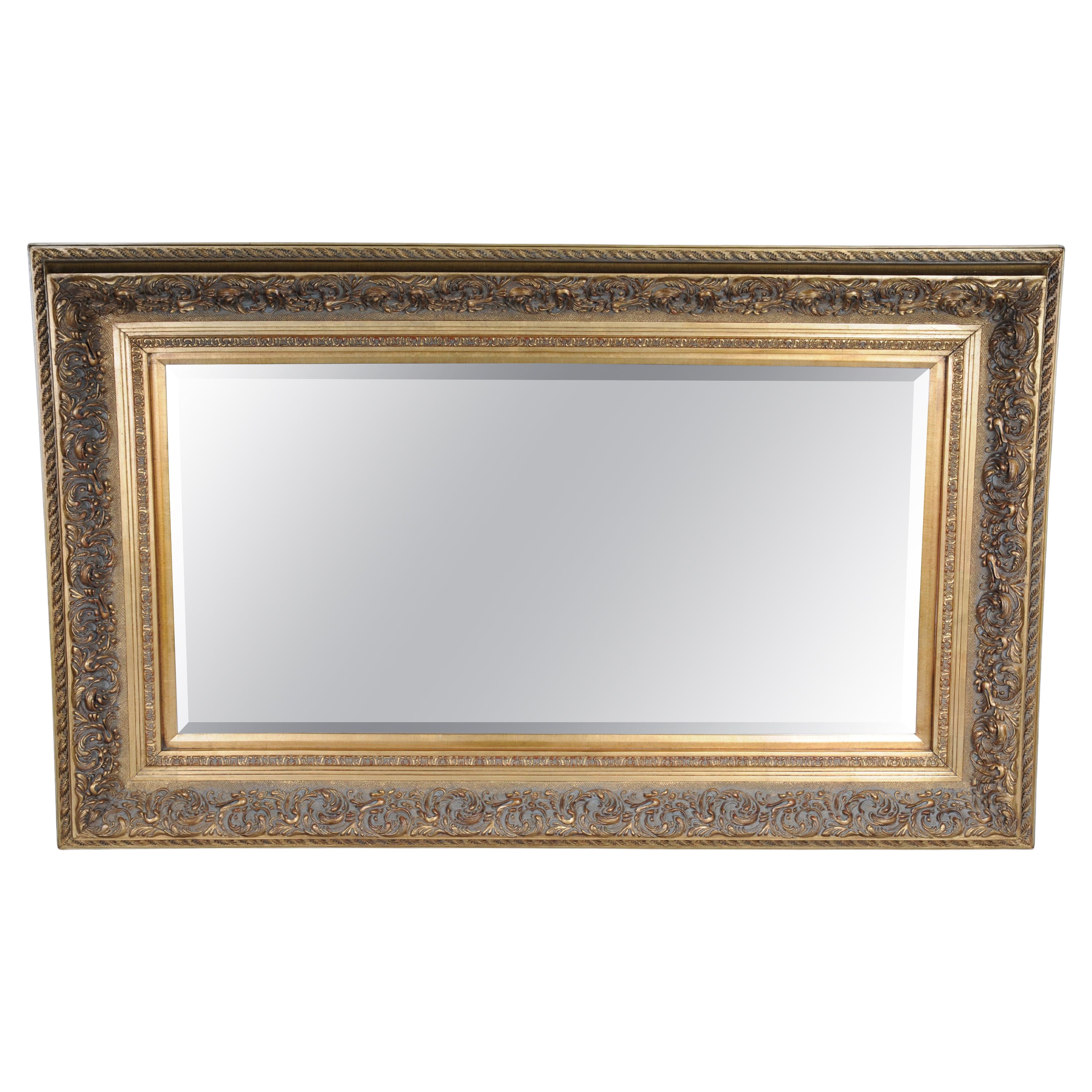 20th Century Monumental old wall mirror, gold For Sale