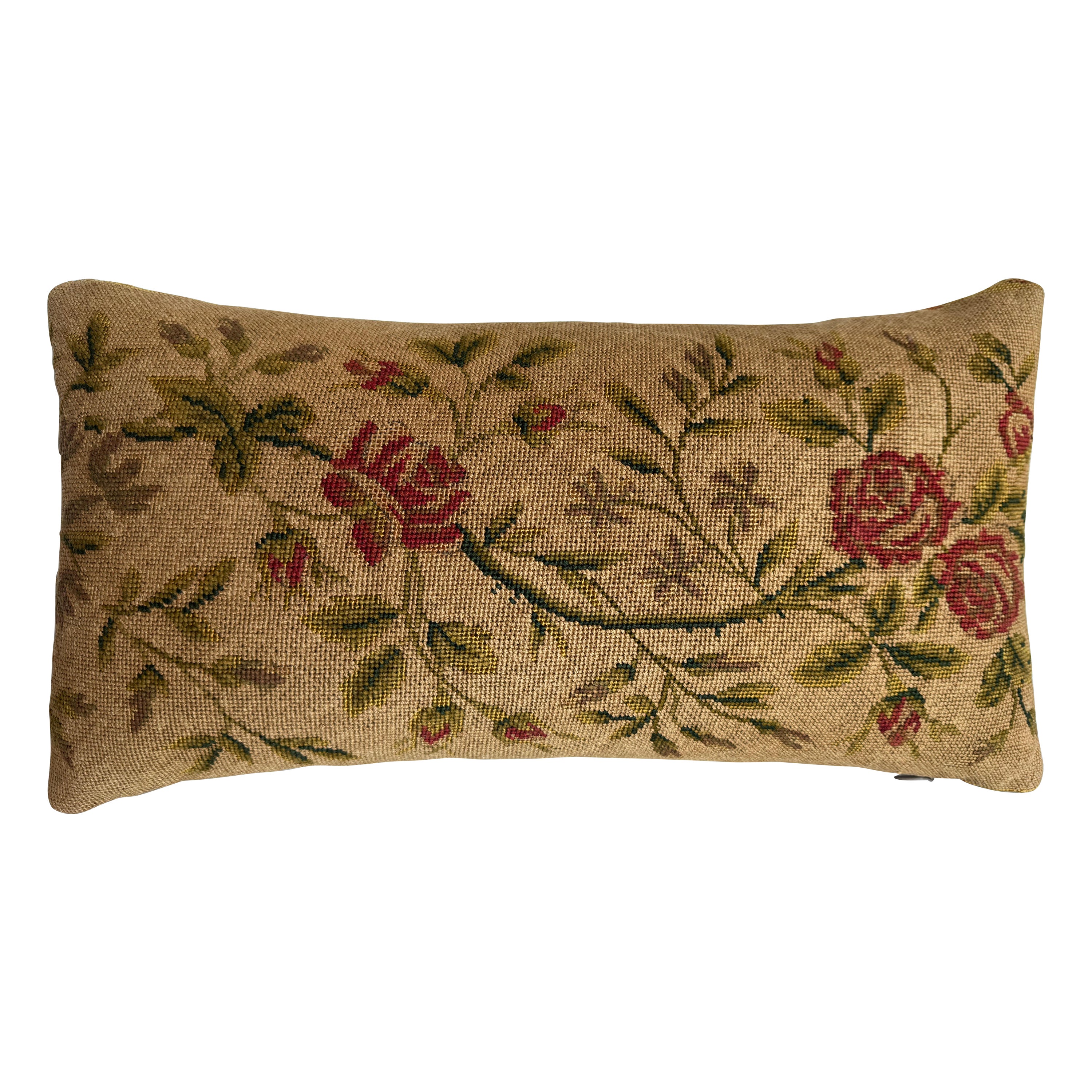 Coussin Halina à fleurs de 1850 18 x 10 en vente