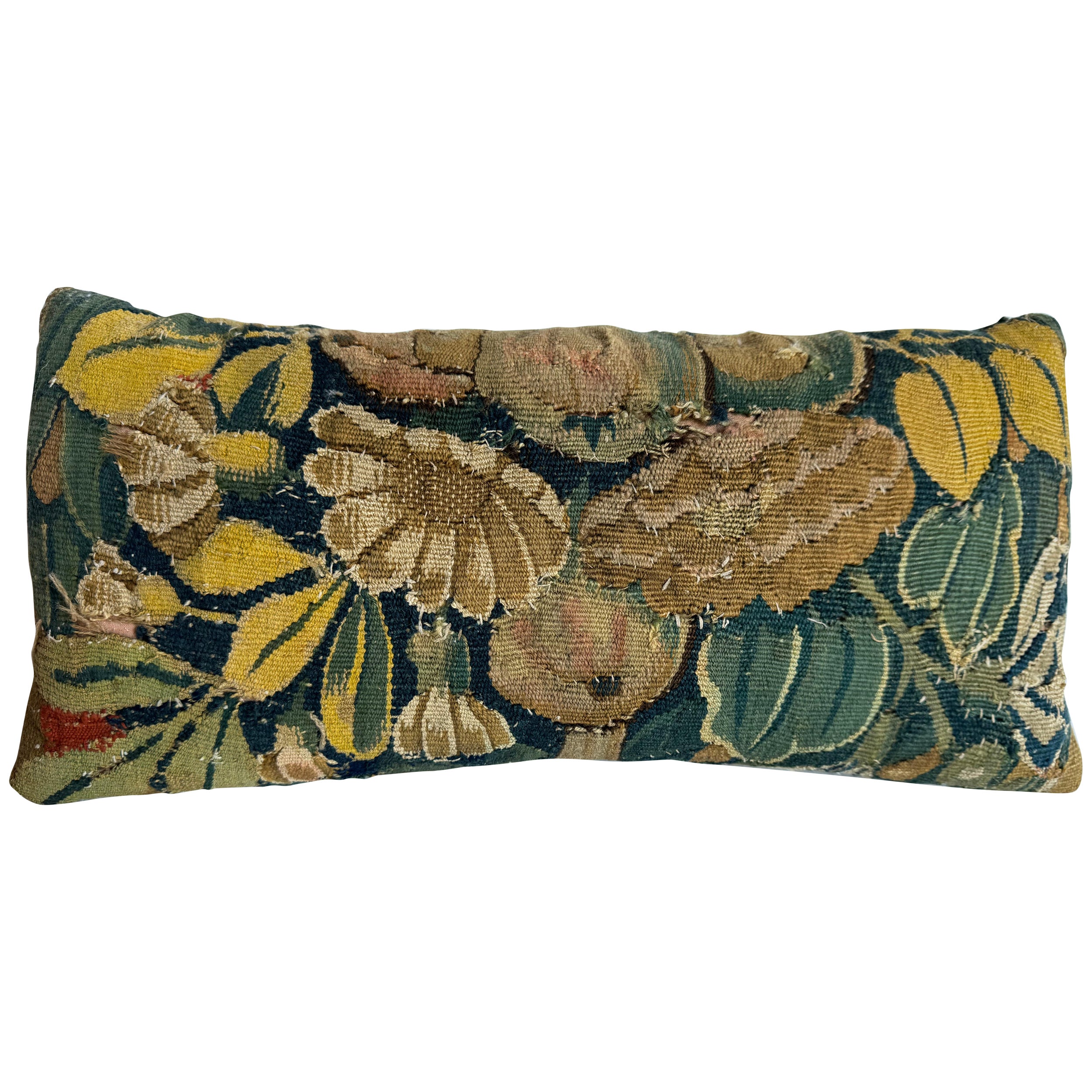  Brussels 16th Century Pillow - 19"x9" For Sale