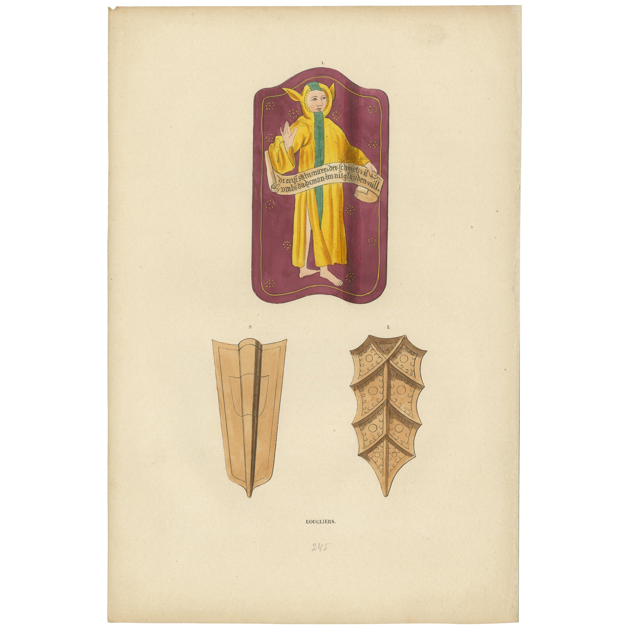 Heraldische Harmonie: Schilde und Bildnisse des mittelalterlichen Adels, 1847 im Angebot