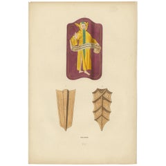Antique Heraldic Harmony: Shields and Effigies of Medieval Nobility, 1847