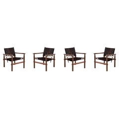 Ensemble de quatre fauteuils de l'hôtel Charlotte Perriand 533 Doron par Cassina