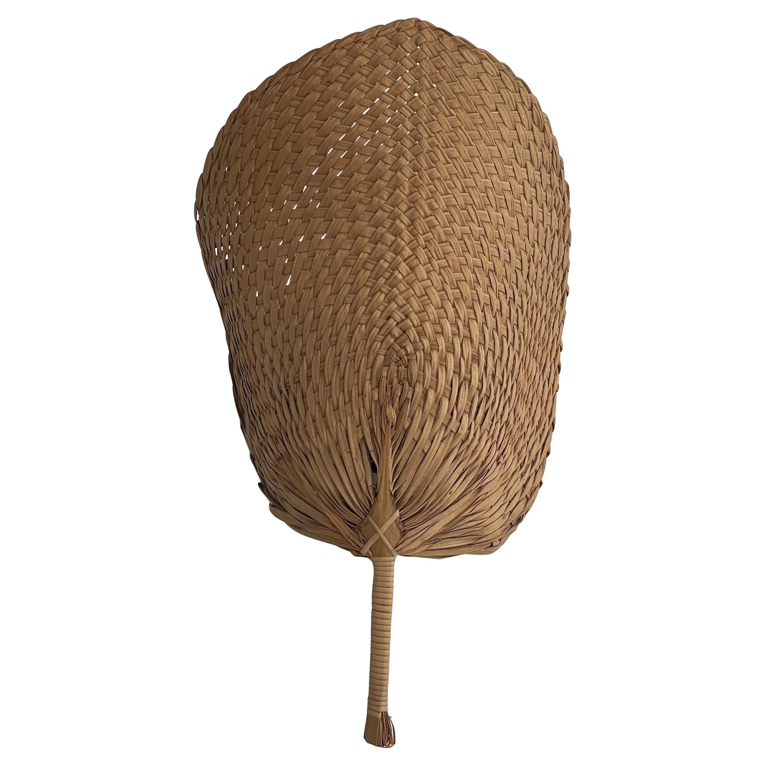 Hand-woven Wicker Palmate Leaf Design Single Sconce, 1960s, Germany For Sale