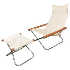 Mid-Century Japanese Folding "NyChair" by Takeshi Nii