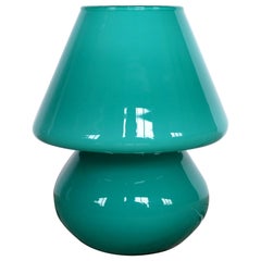 Vintage glass mushroom lamp by Verrerie de Vianne