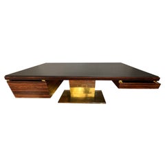 Escritorio Americano de Mitad de Siglo en Madera de Cebra Por Warren Platner