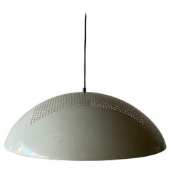 Vintage Large White Metal Pendant Lamp by Piuluce s.r.l Vicenza, 1960s, Italy