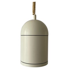 Retro White Metal Adjustable Pendant Lamp by BEGA, 1960s, Germany