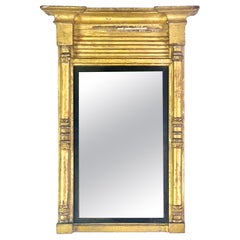 Antique 19th-century American Empire Giltwood Mirror