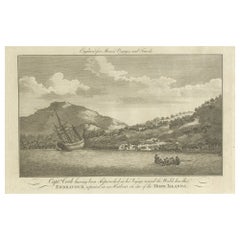 Antique Repairing the Endeavour: Captain Cook's Maritime Ordeal at Hope Islands, ca.1770