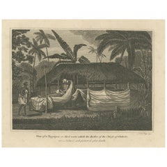 Antique Tee's Eternal Rest: The Embalmed Chief of Otaheite or Tahiti, circa 1800