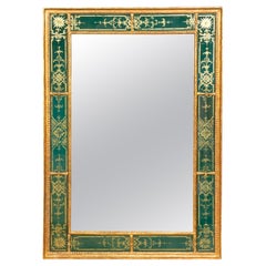 Regency Style Giltwood And Verre 'Eglomise' Mirror