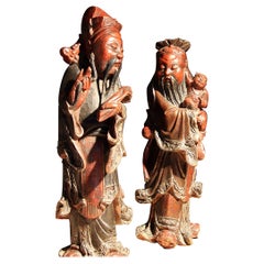 Antike chinesische Holzschnitzereien