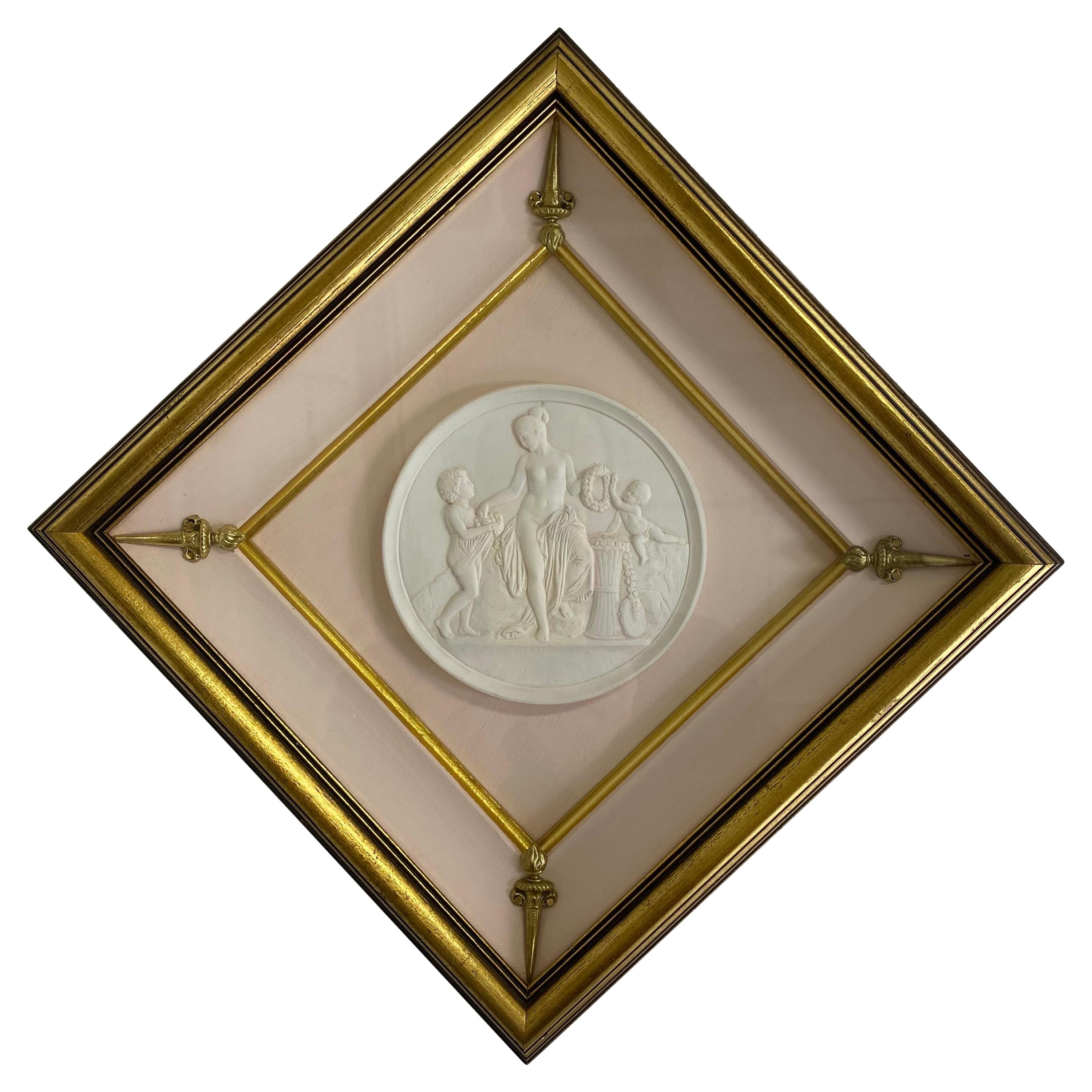 Mid 20th century framed Italian bisque Taglio For Sale