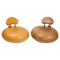 Pair of 1970's Leather Inflatable Chairs "Bake Bean"