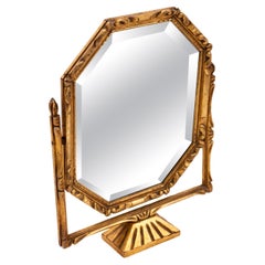 Art Deco Giltwood Swivel Mirror (miroir pivotant) 