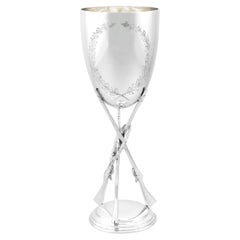 Victorian Sterling Silver Rifle Presentation Cup (1885)