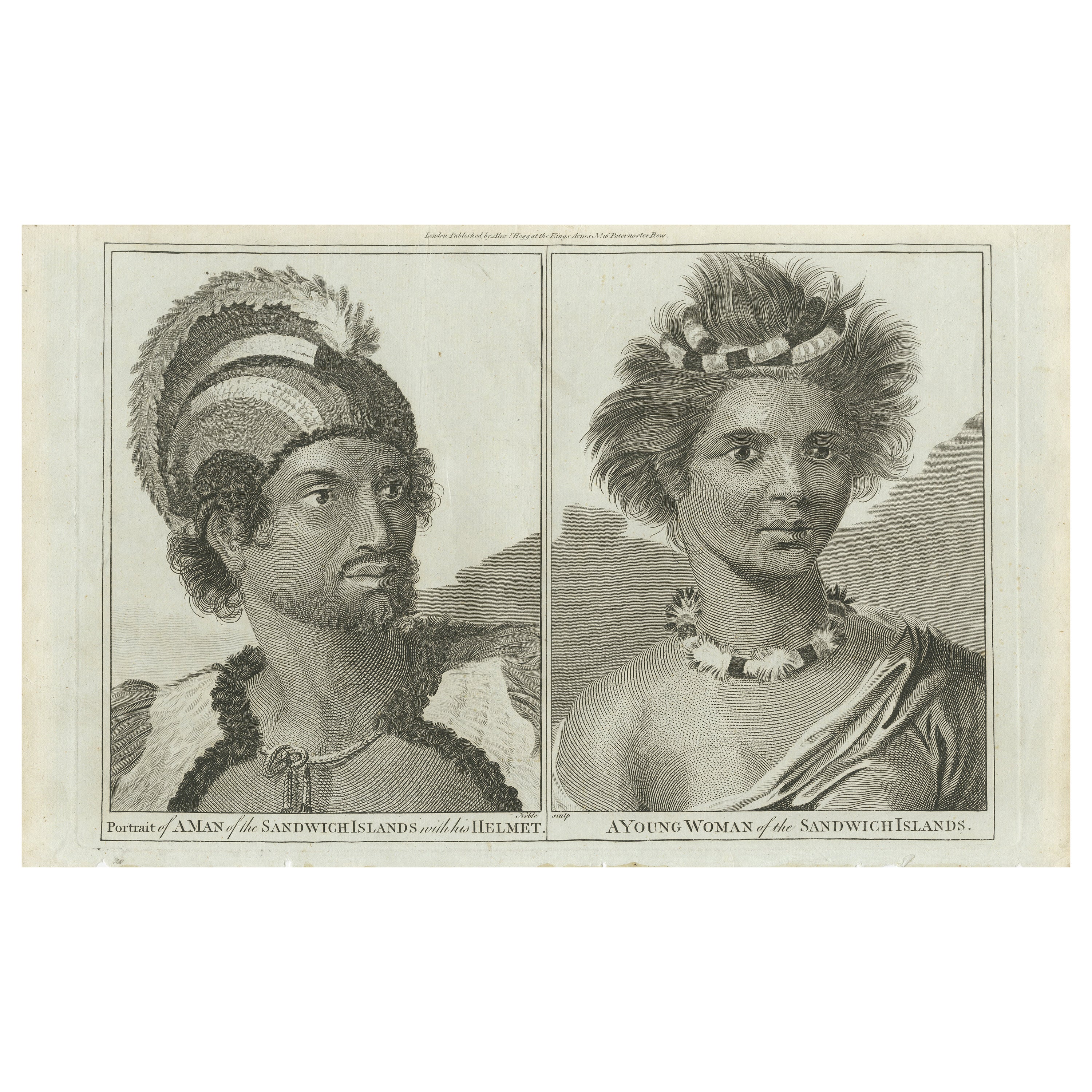 Regalia of the Sandwich Islands: Portraits in Traditional Attire, 1790 For Sale