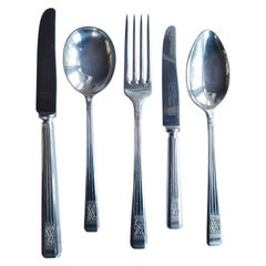 Retro Art Deco Silver Plated 30 piece Cutlery Set. English 1930's