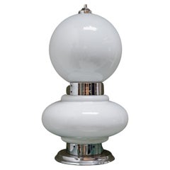 Lampadaire/Lampe de table sculpturale Pop en verre de Murano, Carlo Nason pour Mazzega, Opaline