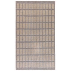 Retro Mid Century Swedish double sided flat weave rug
