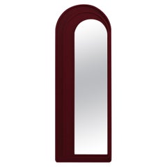 Wine Red Modernist Andalusian Style Lacquered Mirror