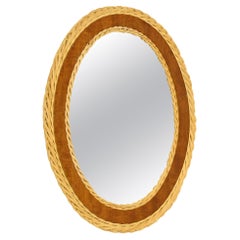Retro Scandinavian round mirror
