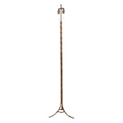 Chinoiserie Bronze Bamboo-Form Floor Lamp