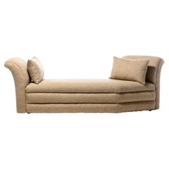 Adrian Pearsall Winkelsofa aus Cafe au Lait Bouclé um 1980