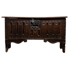 17th Century, James I, Carved Boarded Oak Chest, England, Circa 1603 - 1625