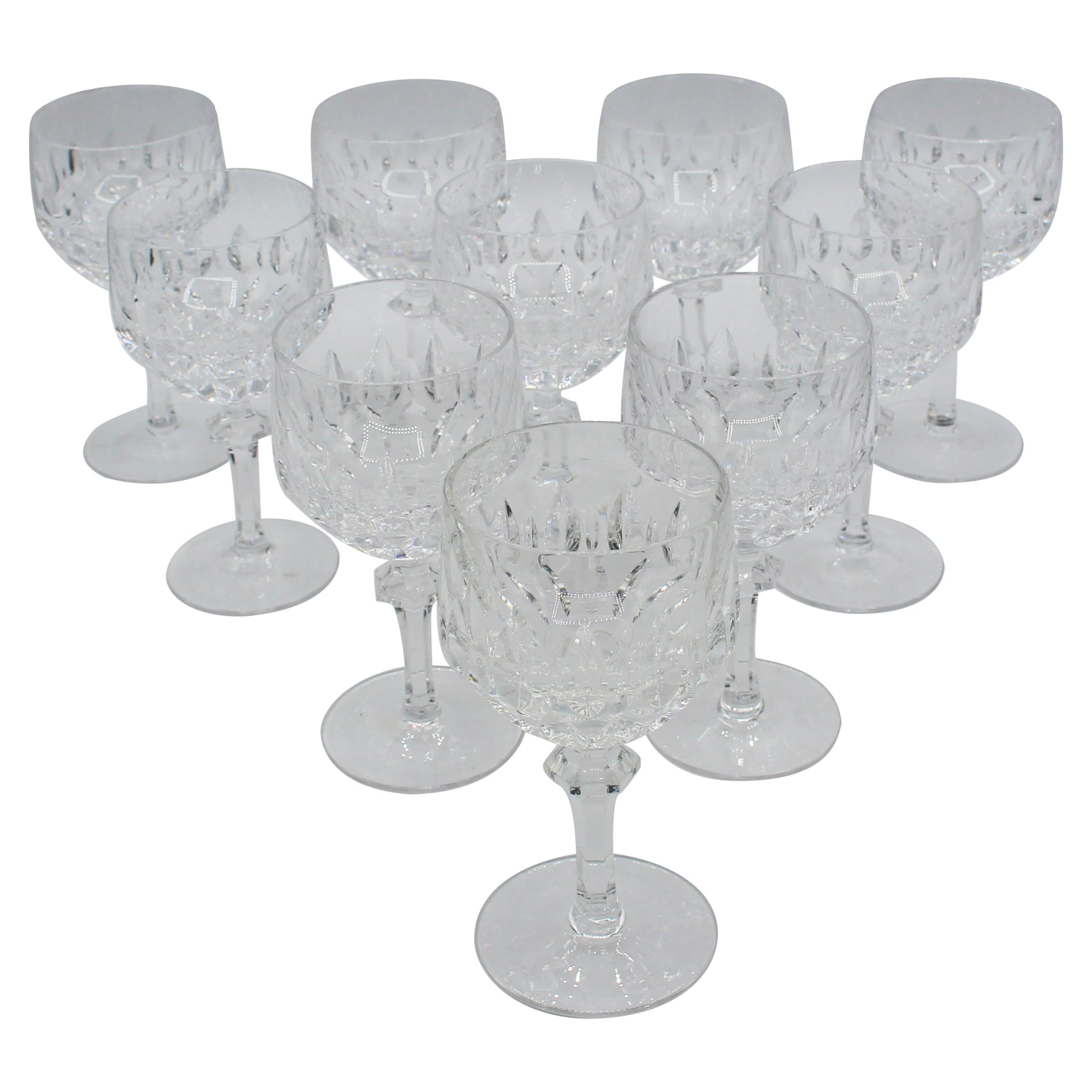 Set of 10 Glass Clarets by Nachtmann