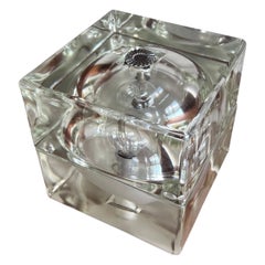 Retro Table Lamp Cubosfera by Alessandro Mendini for Fidenza Vetraria, Glass 