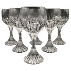 Used Set of Six Crystal "Massena" White Wine Glasses by Baccarat