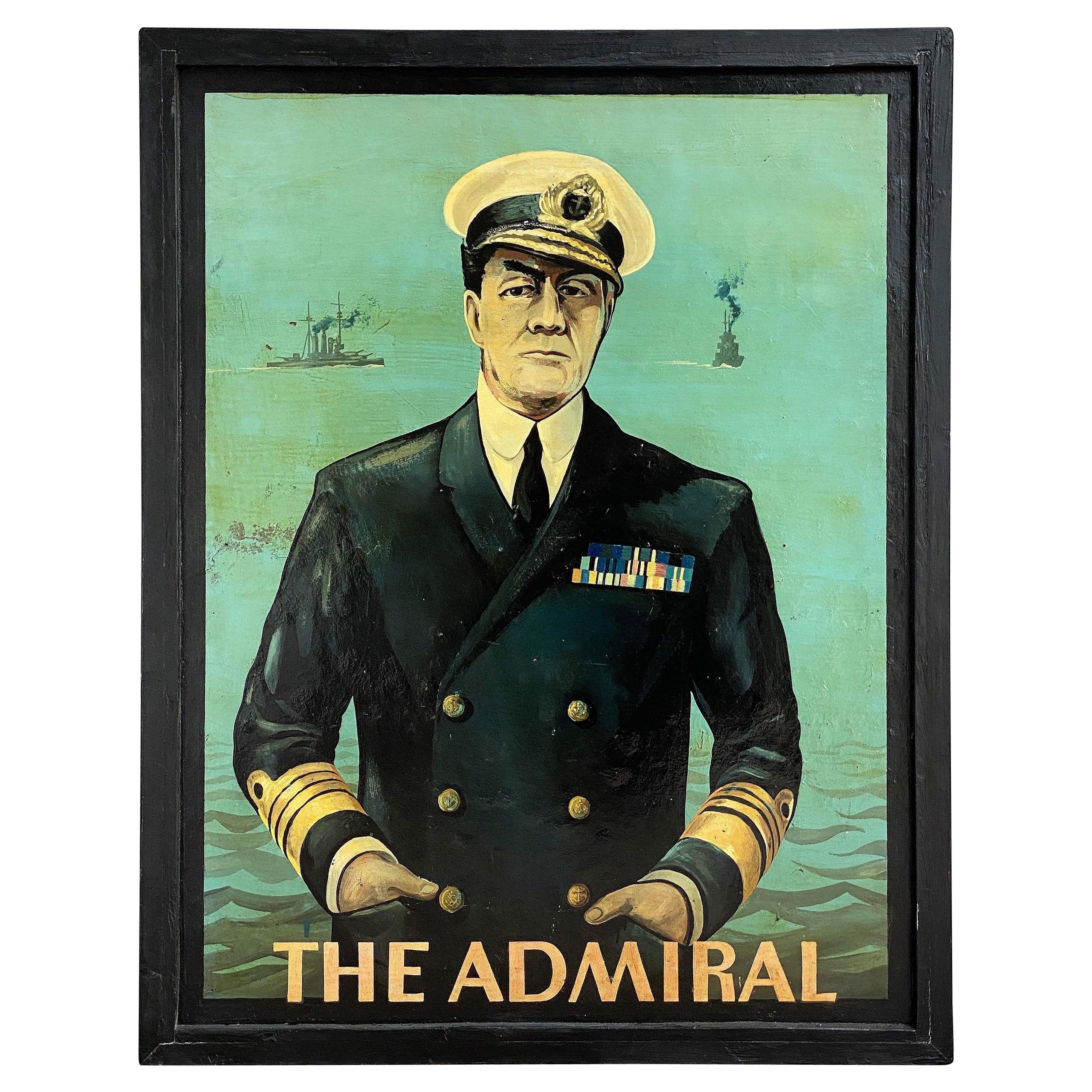 English Pub Sign, "The Admiral" For Sale