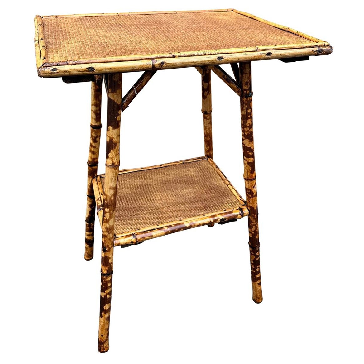19th Century English Bamboo Table For Sale