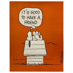 Snoopy Original Retro Poster, 'It's Nice to Have a Friend', Circa 1958