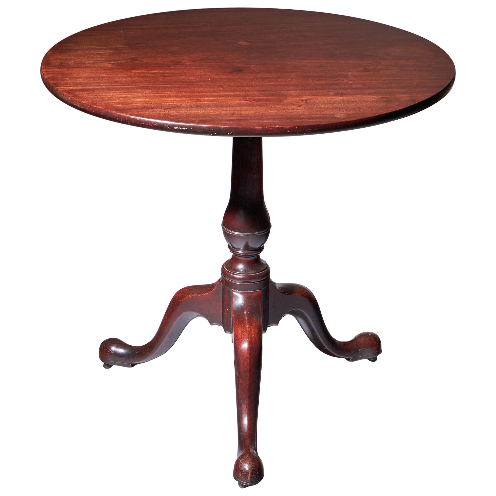 18th Century George III Mahogany Tripod Table, Circa 1770 For Sale