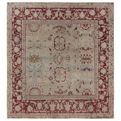 Antique Early 20th Century Indian Agra Rug
