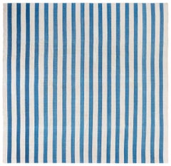 Retro Indian Dhurrie Striped Rug