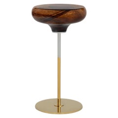 Beistelltisch aus Glasglas, Gestell aus Titan, Lollipop