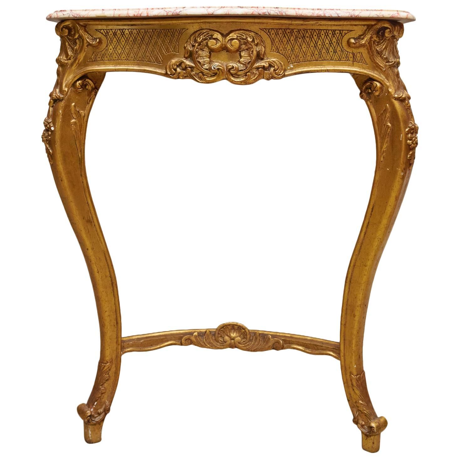 19th Century Marble-Topped Console For Sale