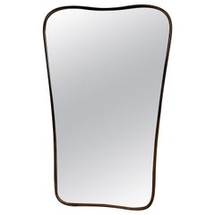 Retro Mirror with brass frame, 1950s