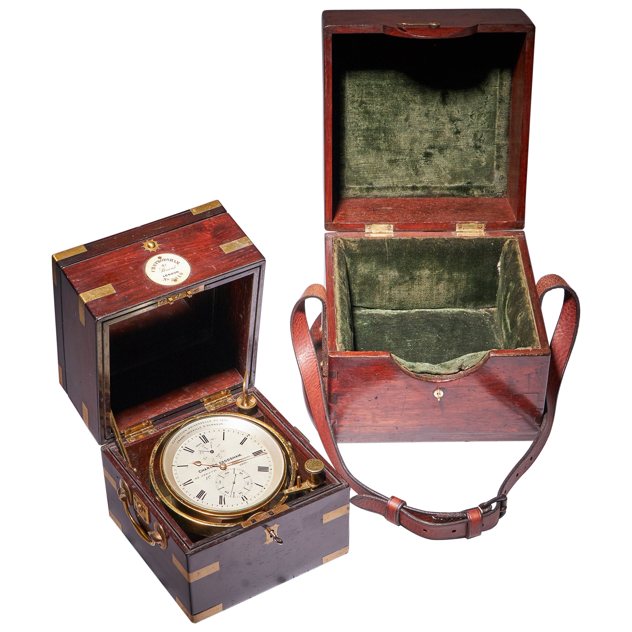 Fine Two-Day Marine Chronometer Signed Charles Frodsham For Sale
