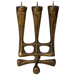 Mid century Bronze brutalist candleholder